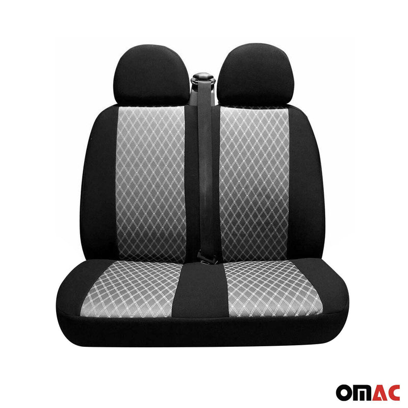 Coprisedili per Citroen Jumpy 2007-2016 Grigio Nero 2+1 Anteriori