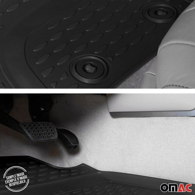 Tappetini in TPE neri per VW T6 T6 .1 Transporter 2015-2024, 2 pezzi