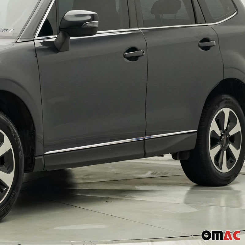 Striscia di protezione per portiera laterale per Subaru Forester 2013-2019 in acciaio inox cromato 4x