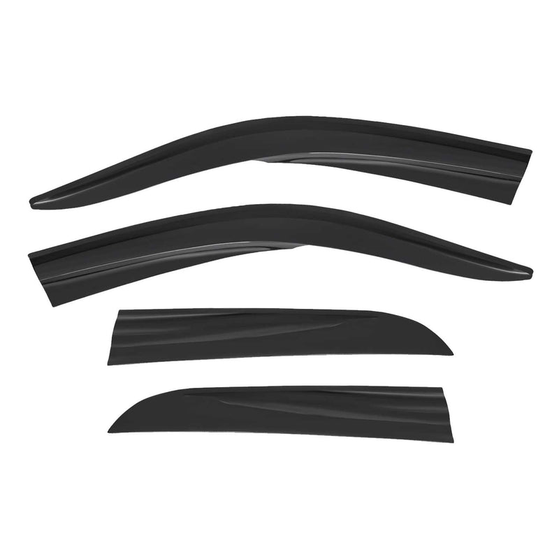 4 deflettori d'aria e deflettori antipioggia per Citroen Xsara 1997-2006 in acrilico scuro