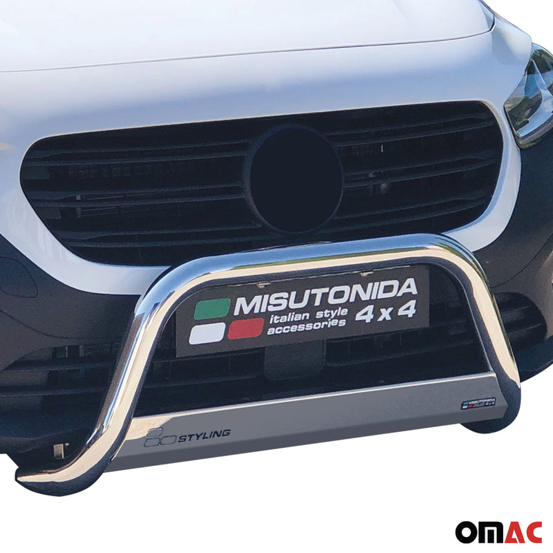 Frontbügel Frontschutzbügel für Mercedes Citan L2 2021-2025 ø63mm Stahl Silber