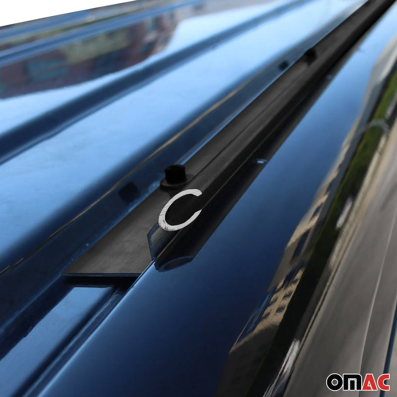 Binario parasole per VW T7 Transporter Caravelle dal 2024 L1 Nero Alu