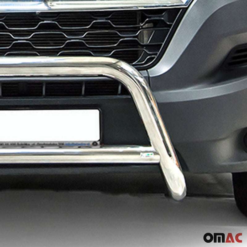 Protezione anteriore per Citroen Jumper 2006-2016 acciaio argento con ABE 