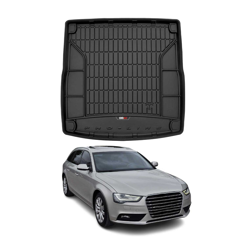 Vasca baule in gomma OMAC per Audi A4 Avant 8K5 B8 2007-2015 TPE Nero