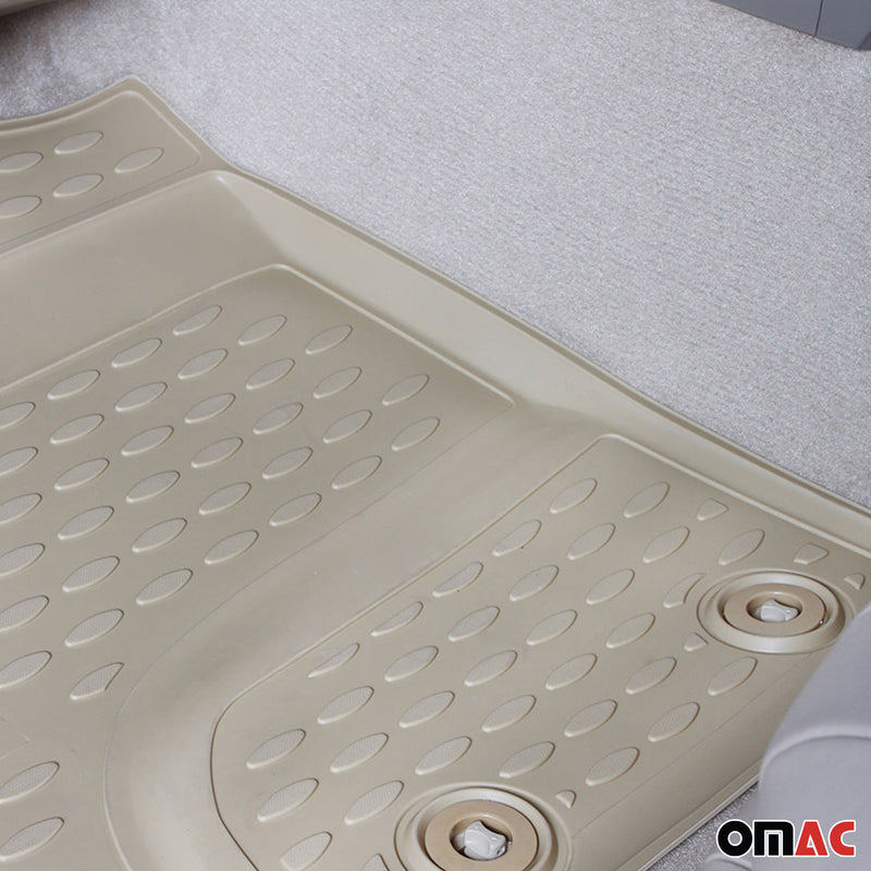 Tappetini in gomma beige per Audi A5 Cabriolet Coupe 8T3 8F7 2007-2017, 4 pezzi.