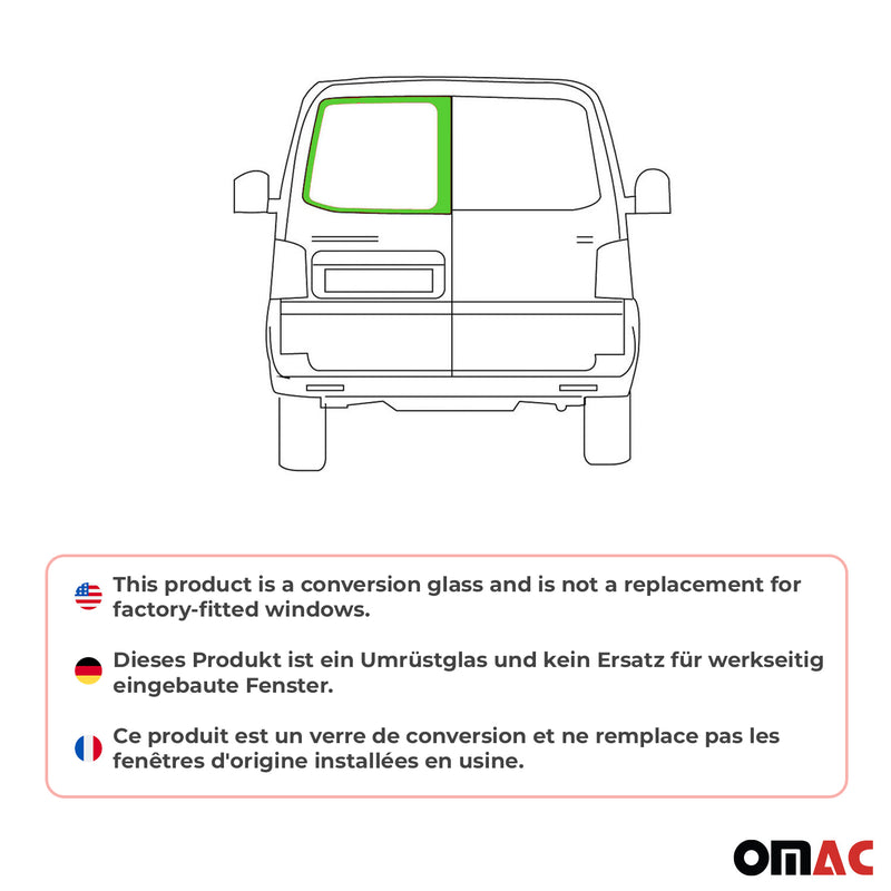 Heckscheibe Flügeltürfenster für VW T5 2003-2015 L1 L2 Hinten Links Schwarz Auto