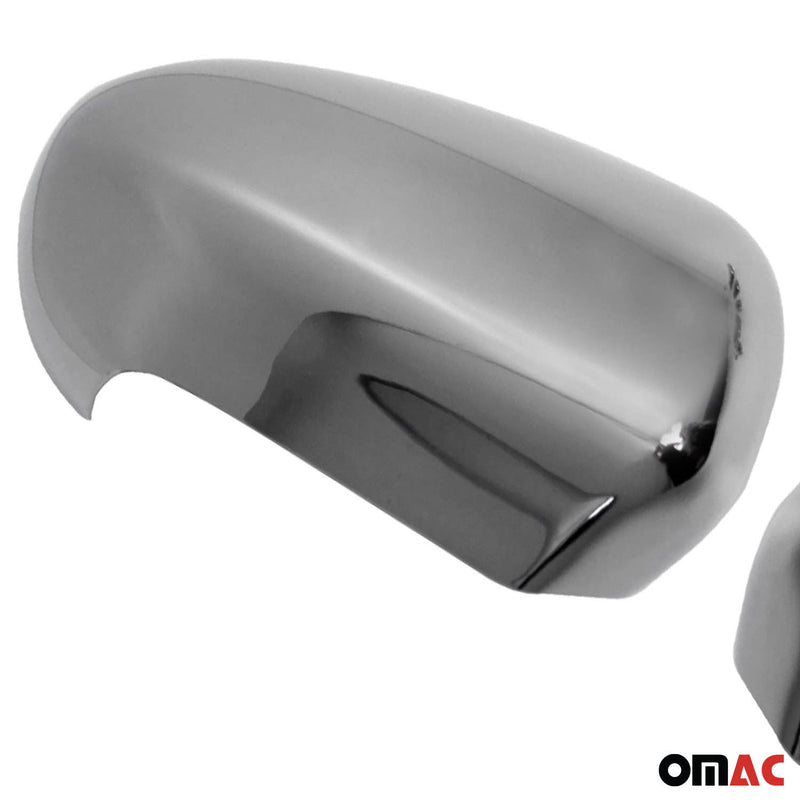 Calotte specchietti retrovisori per Nissan Qashqai +2 2008-2014 ABS cromato argento 