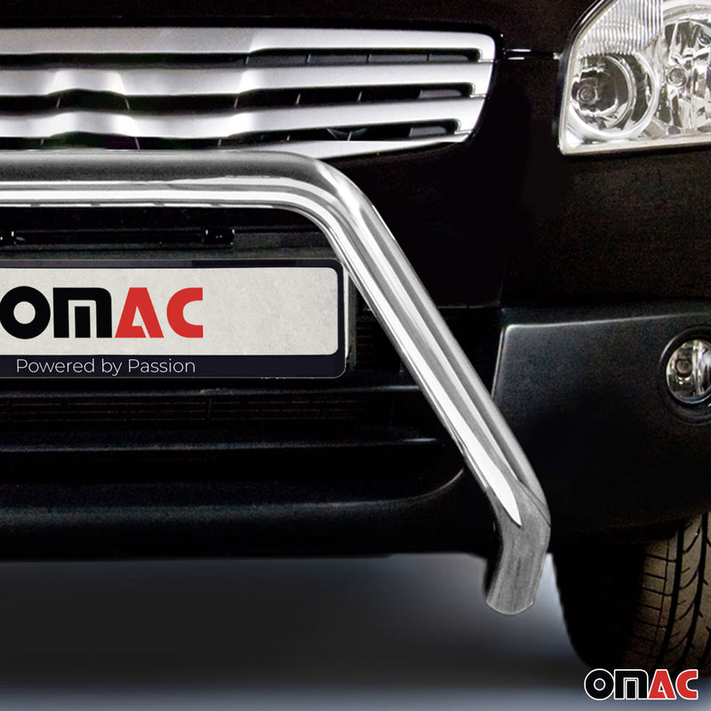 Protezione anteriore per Nissan Qashqai 2007-2010 con ABE acciaio argento 