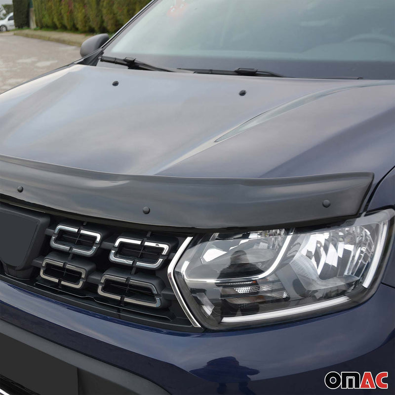 Deflettore cofano protezione insetti e pietre per Dacia Duster 2018-21 scuro 