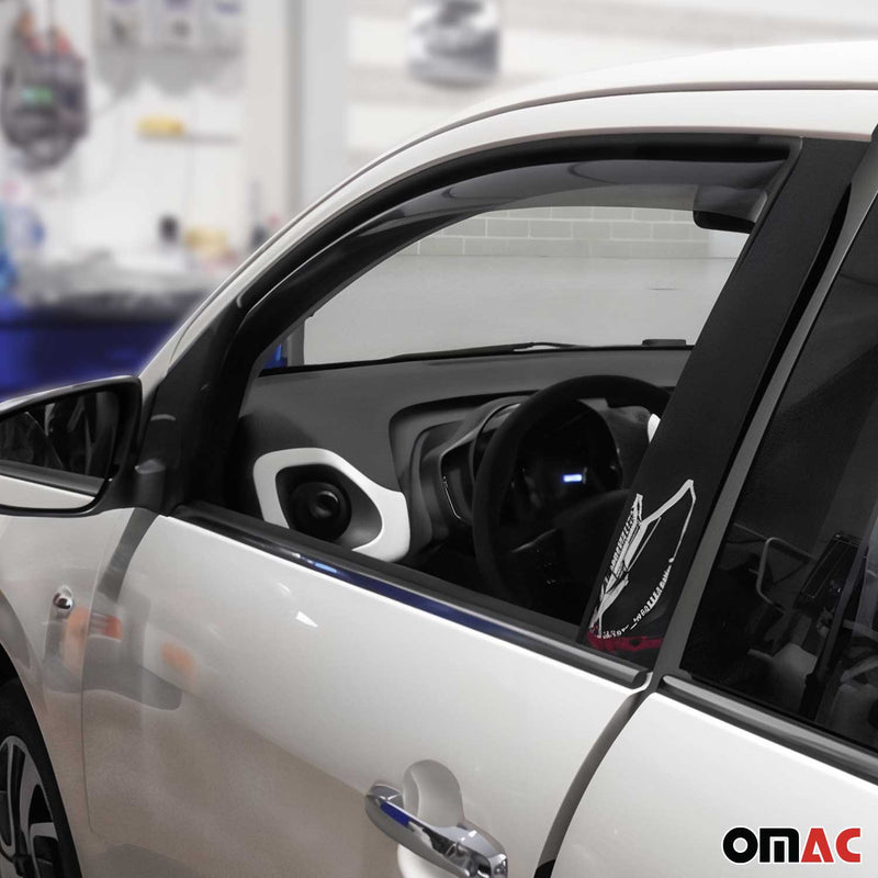 Deflettore antivento e antipioggia per Toyota Aygo 2014-2024 5 porte in acrilico scuro, 2 pezzi