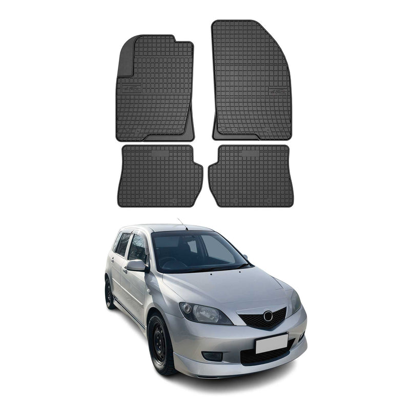 Tappetini Mazda 2 2002-2007 TPE Nero 4 pezzi