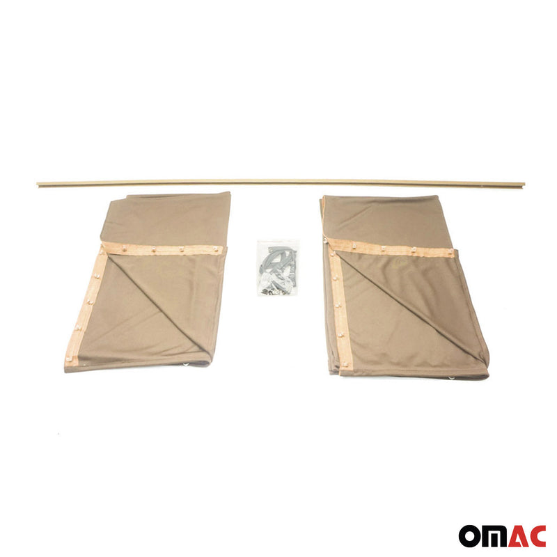 Tendine parasole per portellone posteriore per VW Crafter H3 beige, 2 pezzi