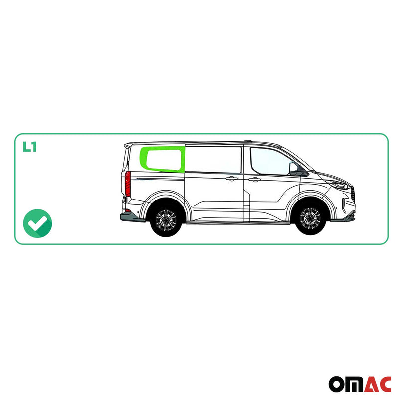 Vetro di sicurezza per finestrino laterale per Ford Transit Custom dal 2023 Posteriore Destro L1