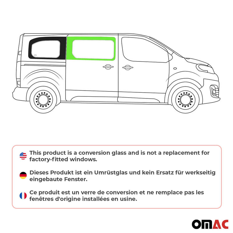 Finestrino laterale per Citroen Jumpy 2017-2025 porta scorrevole destra L2 L3