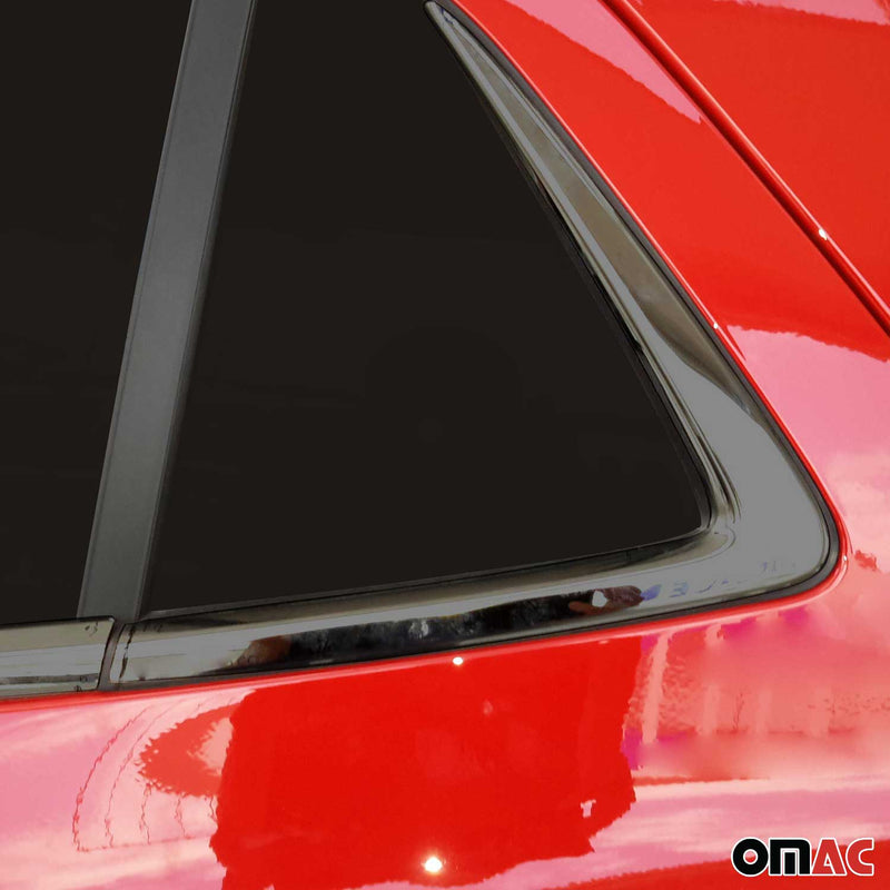 Listelli decorativi per finestrini Opel Astra K hatchback in acciaio inox scuro, 8 pezzi 