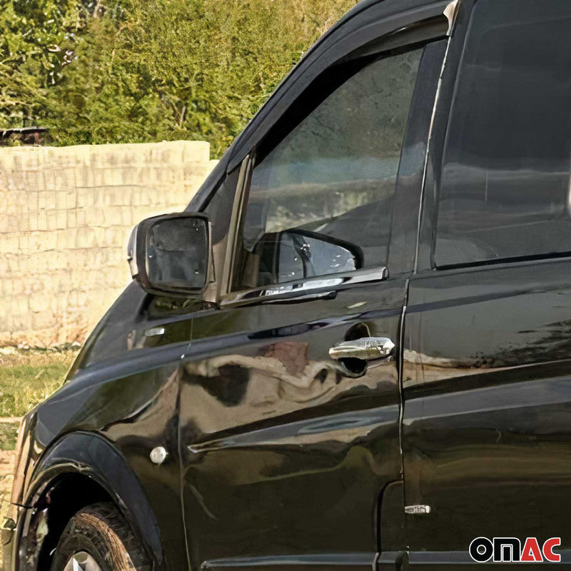 Listelli decorativi per finestrini Mercedes Vito W639 2003-2014 in acciaio inox cromato, 2 pezzi 
