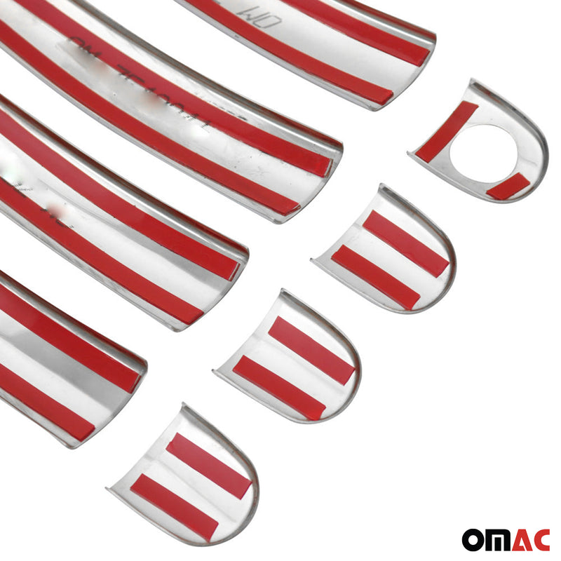 Copri maniglia porta, copri maniglia porta per Seat Mii 2011-2025 4 porte in acciaio inox argento 9 pezzi 