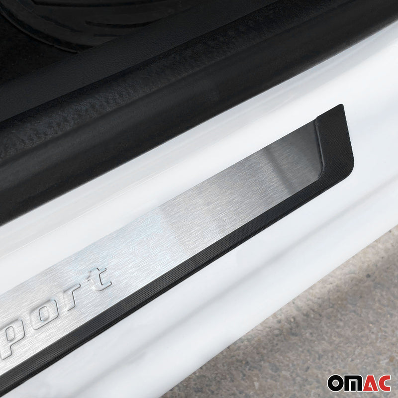 Soglie porte sportive per Renault Zoe VW Up Tiguan Polo cromate spazzolate 4x