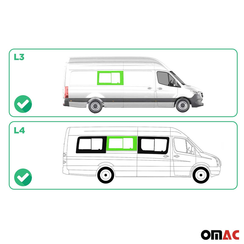 Vetro di sicurezza per finestra scorrevole per VW Crafter 2006-2017 Porta scorrevole destra L3 L4