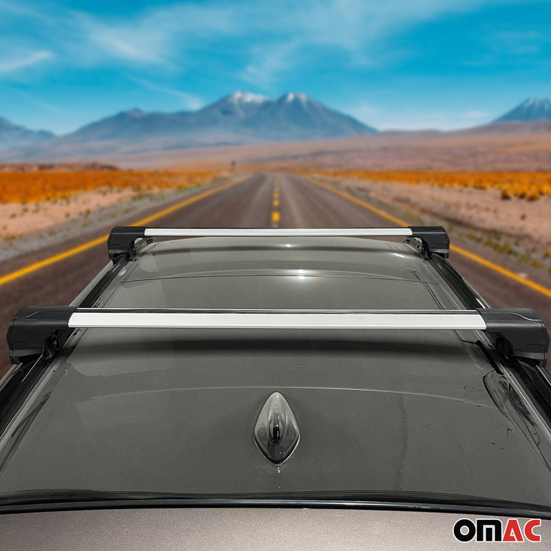 Portapacchi da tetto per Opel Mokka 2012-2020 ABE portapacchi base in alluminio argento
