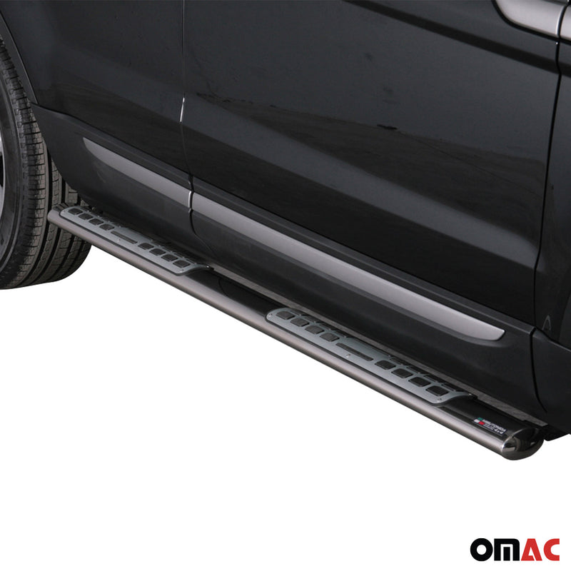 Minigonne laterali in acciaio inossidabile per Range Rover Evoque 2011-2015 Argento