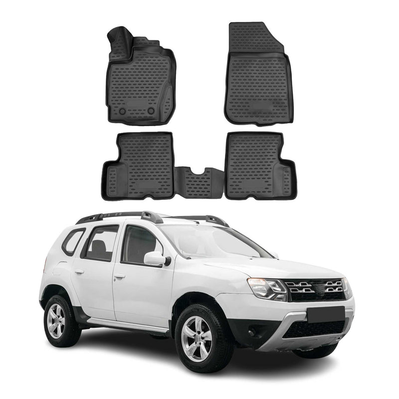 2014-2018 Dacia Duster Fußmatten TPE Schwarz 4 tlg