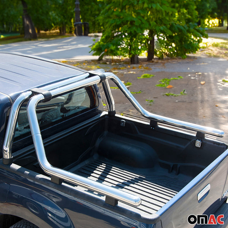 Roll bar per Fiat Fullback 2016-2021 Acciaio verniciato Ø76 Silver