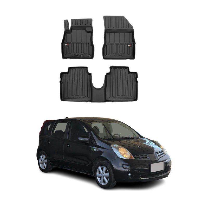 2012-2017 Nissan Note II E12 Fußmatten TPE Schwarz 3 tlg