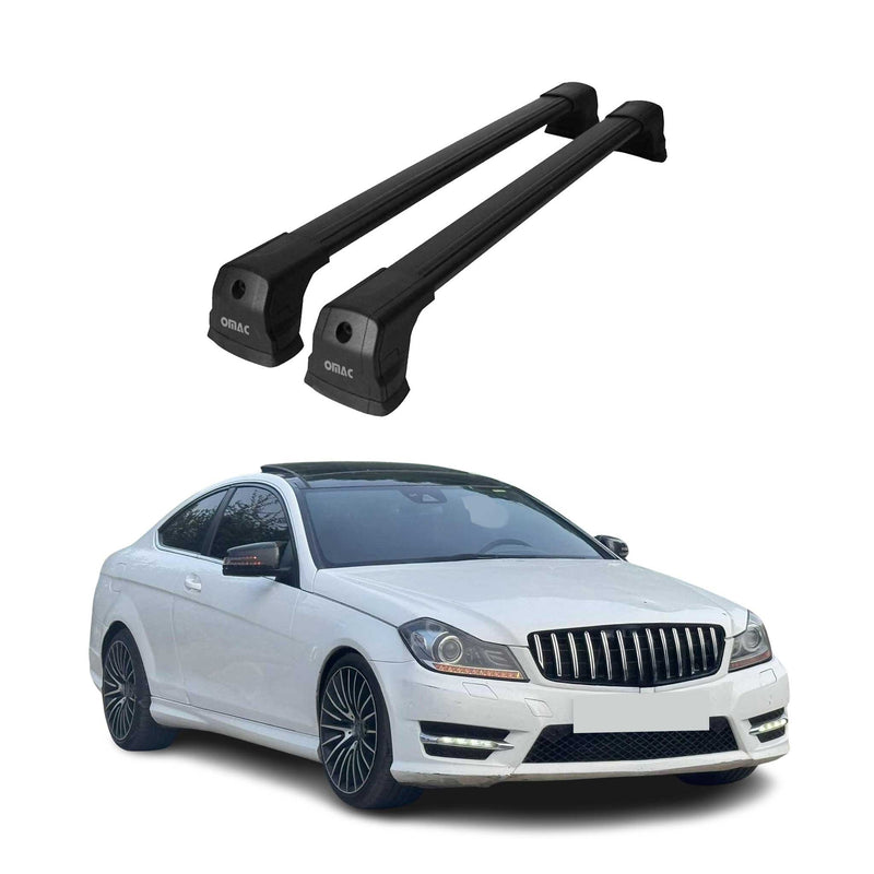 Portapacchi da tetto per Mercedes Classe C C204 Coupé 2011-2014 Alu Nero