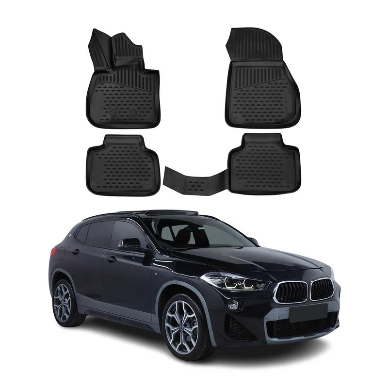 2018-2023 BMW X2 F39 Fußmatten TPE Schwarz 4 tlg