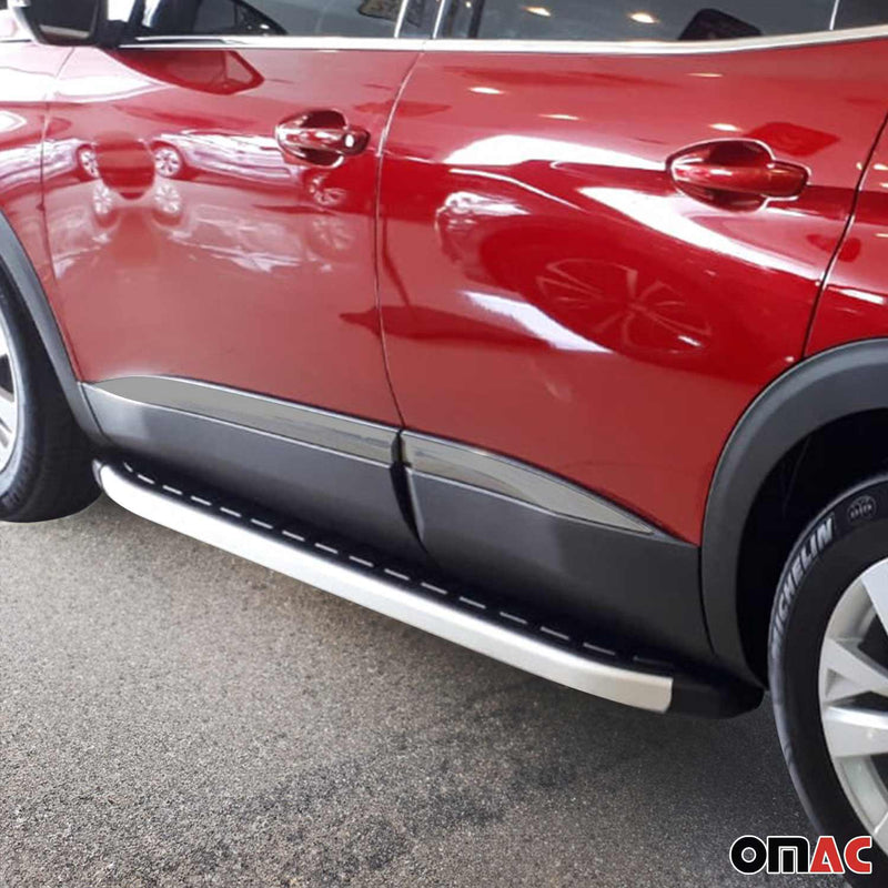 Modanatura laterale per porta per Peugeot 3008 Active P84 2016-2025 Cromata Scuro 4x 