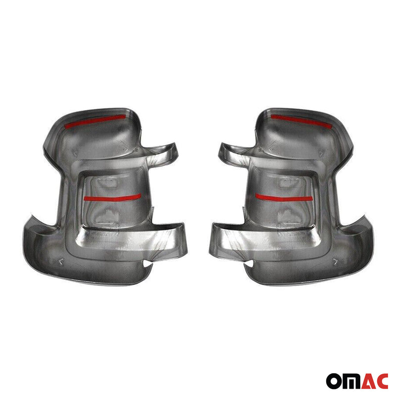 Calotte specchietti retrovisori per Fiat Ducato 2006-2025 cromate ABS argento 2 pezzi