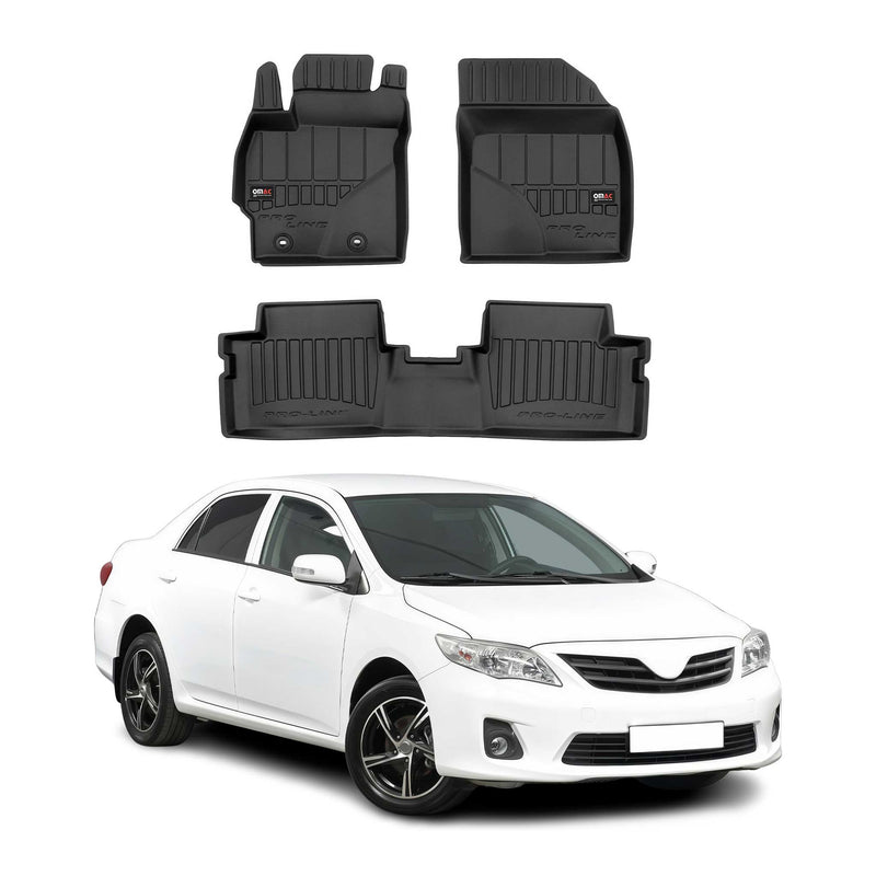 Tappetini in TPE neri per Toyota Corolla X 2006-2013, 3 pezzi