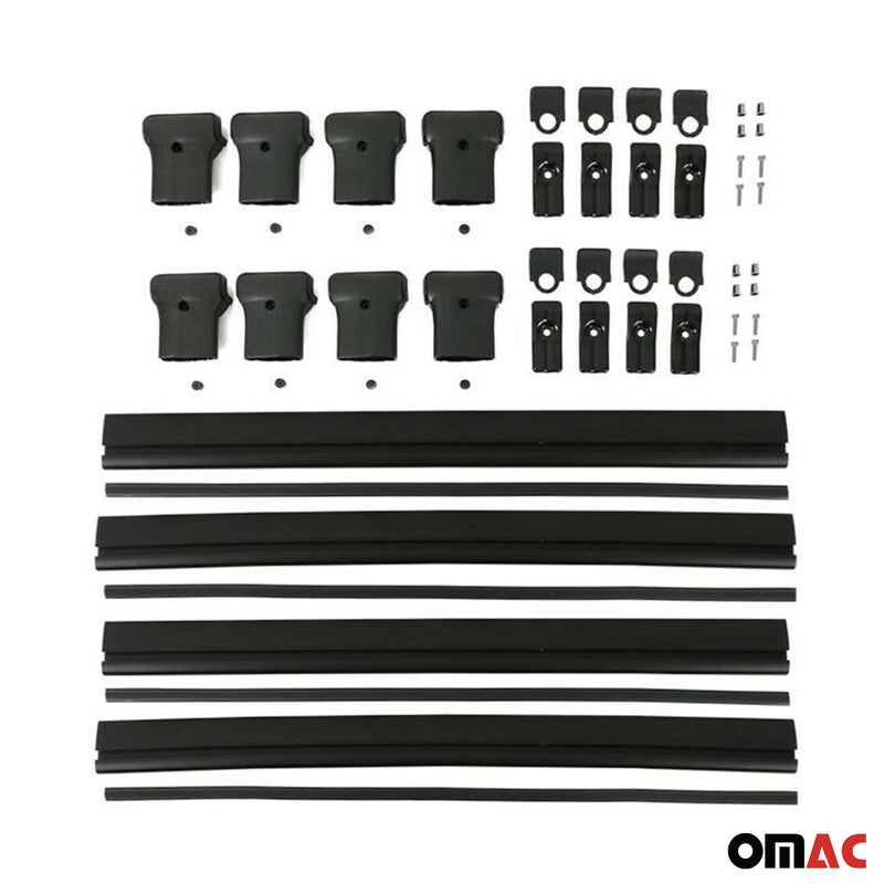 Dachträger Grundtäger für Mercedes Viano Vito W639 2003-2014 75kg Schwarz 4 tlg
