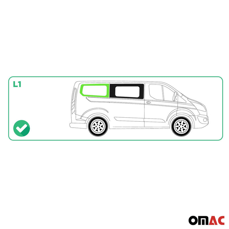 Finestrino laterale per Ford Transit Custom 2013-2024 destro L1 nero