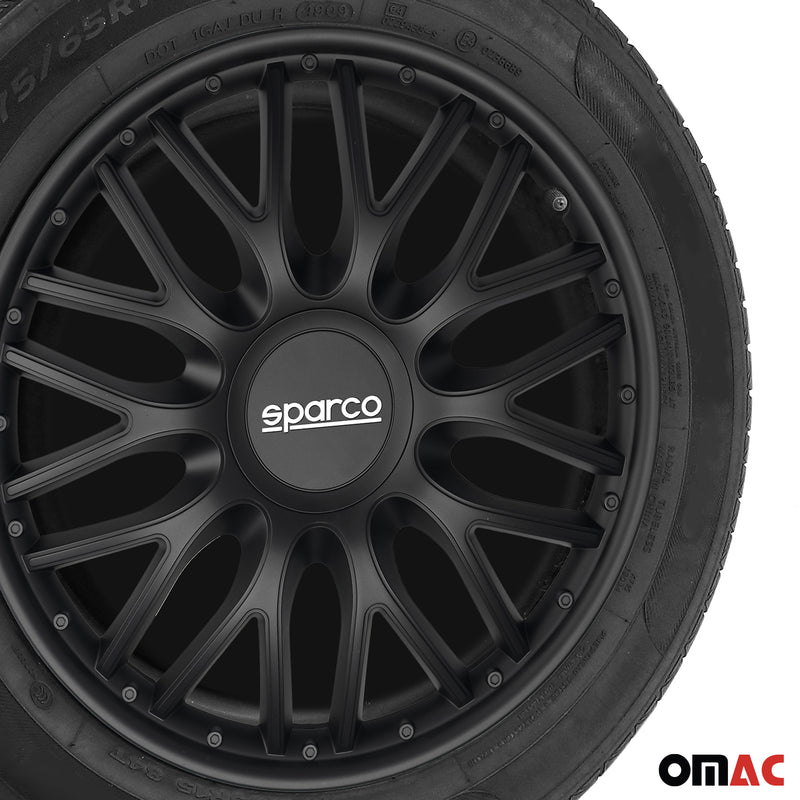Coprimozzi Sparco 15 pollici Roma Nero 4 pezzi