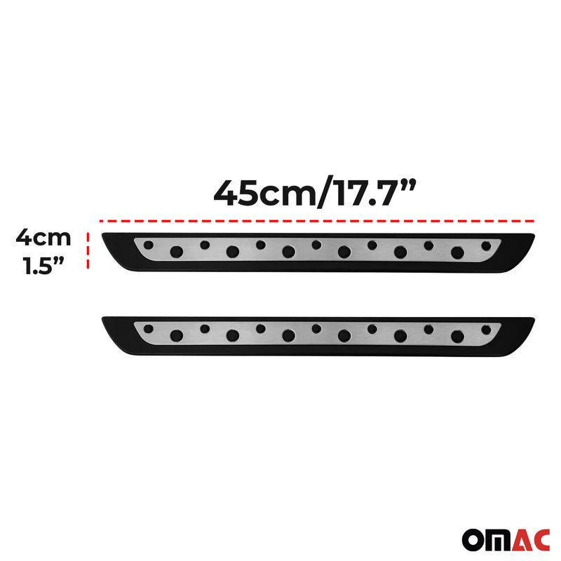 Soglie delle portiere per Opel Astra HJKL in plastica cromata 2x 
