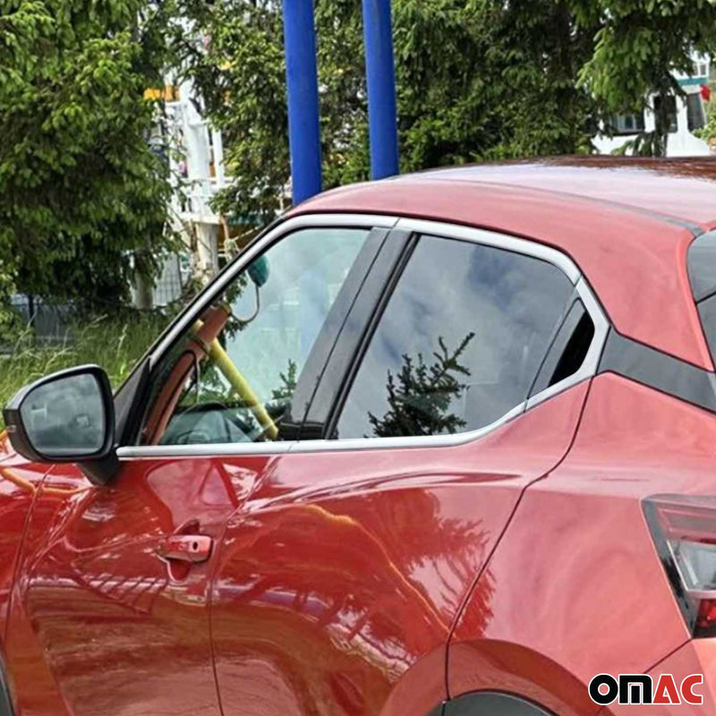 Strisce decorative per finestrini per Nissan Juke 2021-2025 in acciaio inox cromato, 10 pezzi