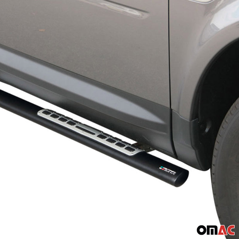 Barre laterali in acciaio per pedane laterali per Land Rover Freelander 2 2007-2014 Nero