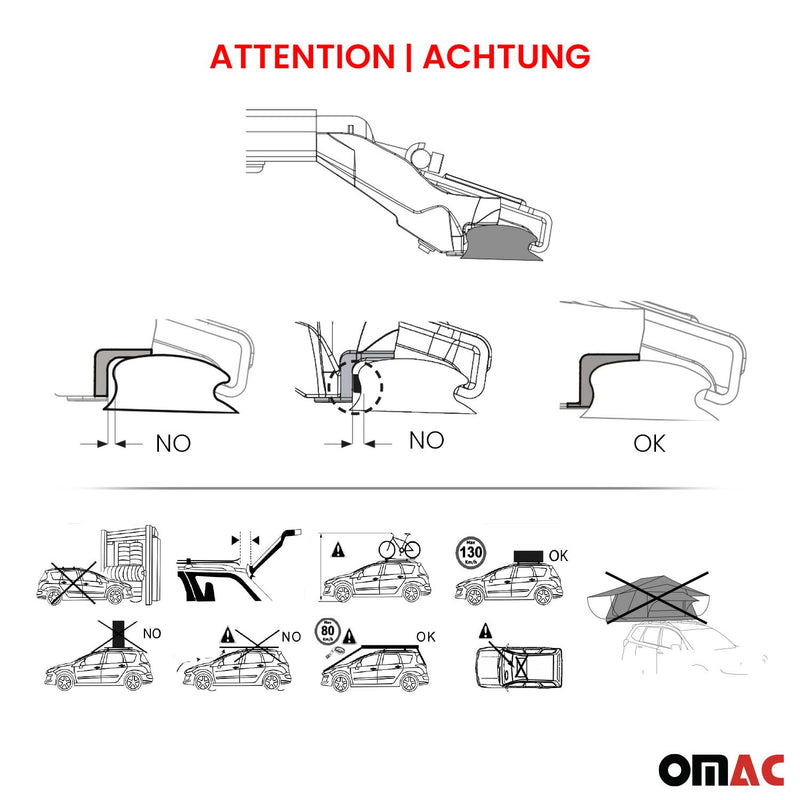 Portapacchi da tetto per Porsche Macan 95B 2015-2025 alluminio argento 2 pezzi ABE