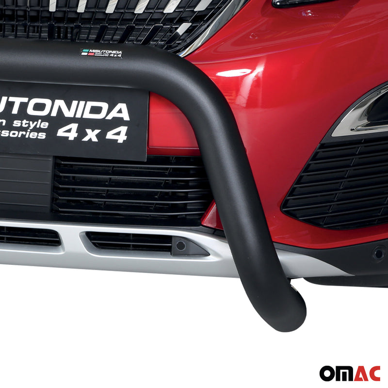 Protezione anteriore per Peugeot 3008 2018-2021 ø76mm acciaio nero 