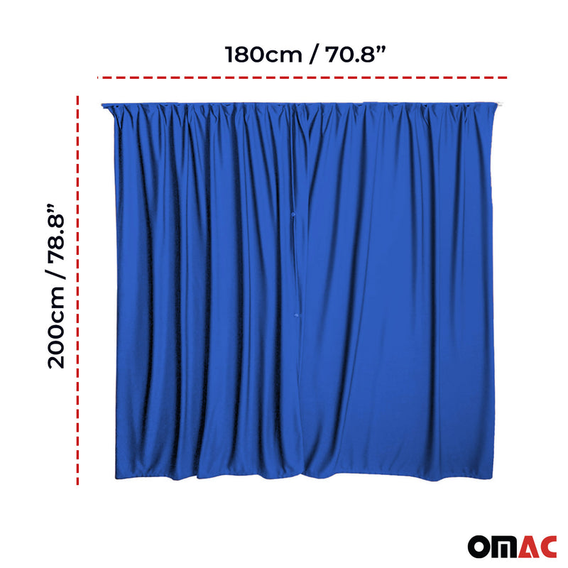 Tendine parasole per portellone posteriore per MAN TGE H3 blu, 2 pezzi