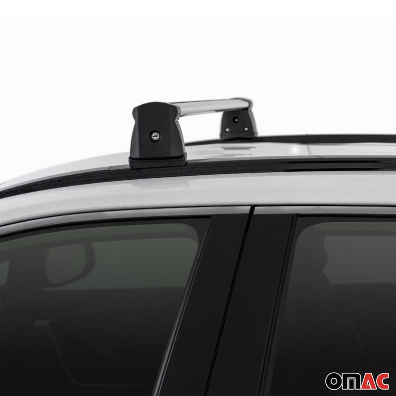 Base portapacchi Menabo per Toyota RAV4 2018-2025, barra trasversale in alluminio grigio