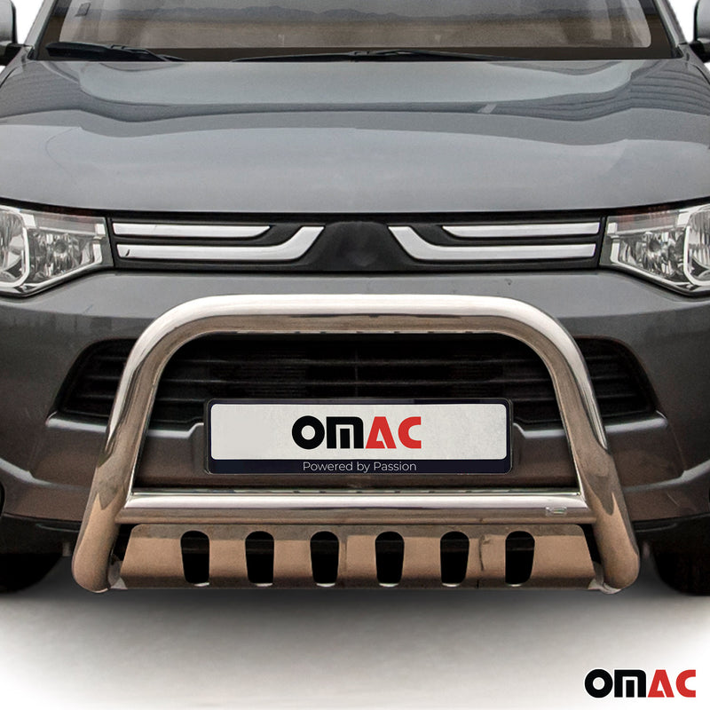Barra di protezione anteriore per Mitsubishi Outlander 2012-2015 ABE Silver 