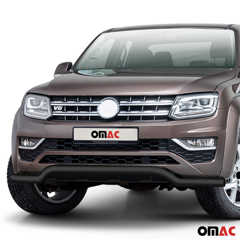 Protezione anteriore per VW Amarok 2016-2021 ABE acciaio inox nero 