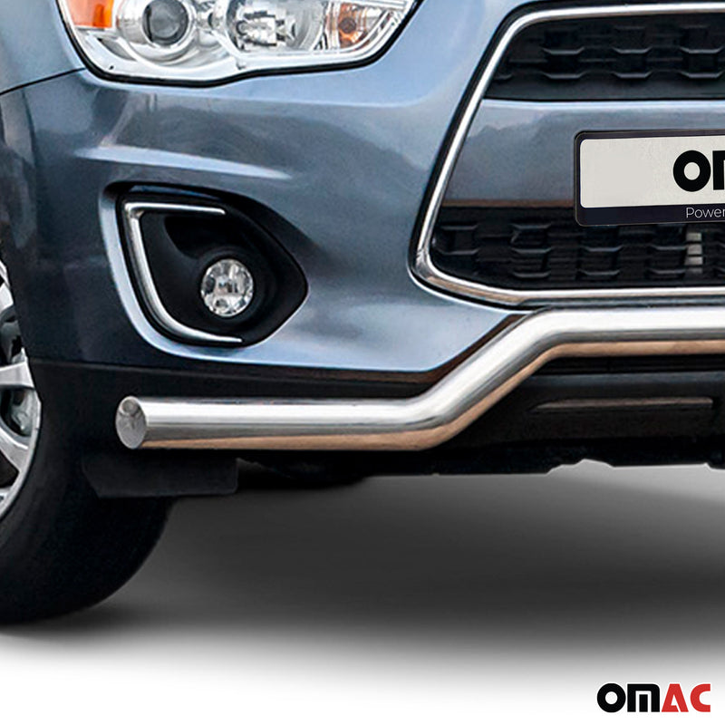 Protezione anteriore per Mitsubishi ASX 2012-2017 ABE acciaio argento 