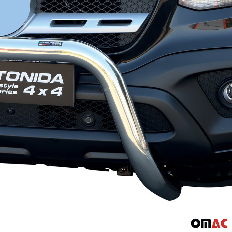 Barra di protezione anteriore per Mercedes Classe X 2017-2020 ø76mm acciaio argento
