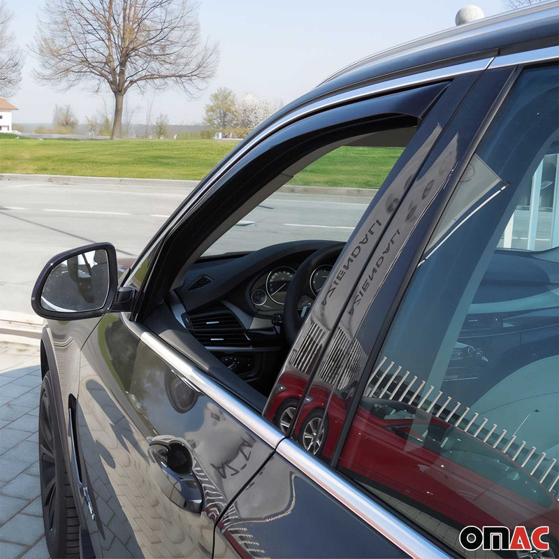 Deflettore antivento e antipioggia per BMW X5 E70 2006-2013 acrilico scuro 2 pezzi