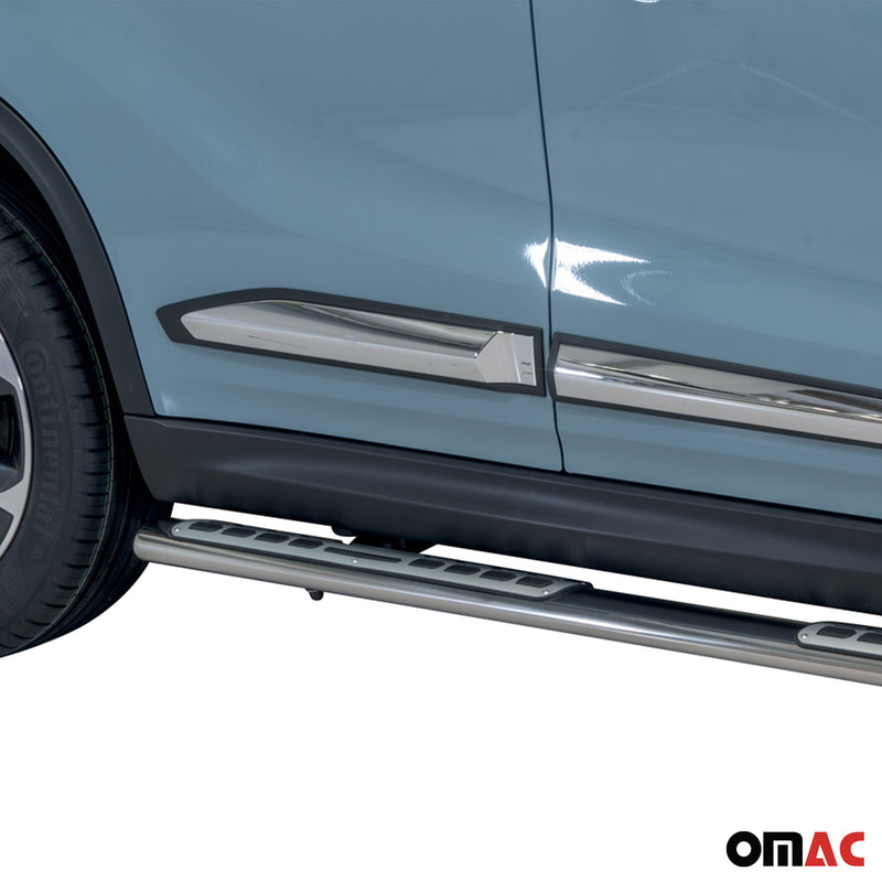 Minigonne laterali in acciaio inox per Suzuki Vitara 2019-2025 Argento