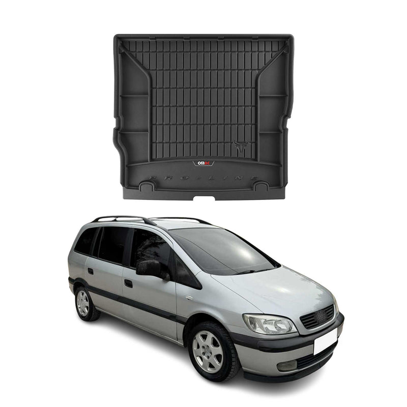 Vasca baule in gomma OMAC per Opel Zafira 1999-2005 pieghevole 3a fila Nero